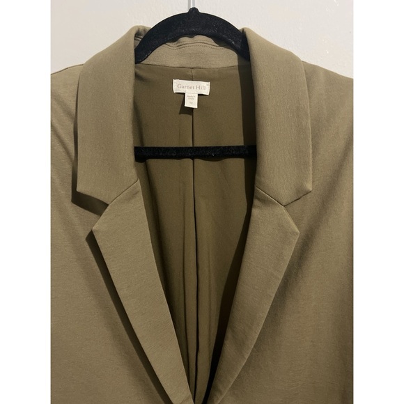 Garnet Hill Knit Relaxed Blazer Jacket Women’s 12 Capers Heather Green - Picture 11 of 15